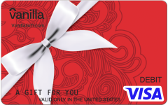 Red Swirls Visa Gift Card