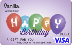 Birthday Balloons Visa Gift Card