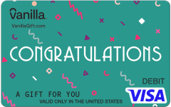 Congrats Blue Visa Gift Card